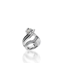 Load image into Gallery viewer, Intrigue Round White Gold Engagement Ring