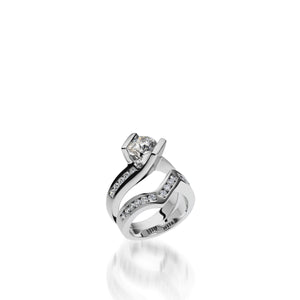 Intrigue Round White Gold Engagement Ring