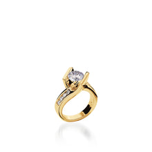 Load image into Gallery viewer, Intrigue Round White Gold Engagement Ring