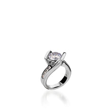 Load image into Gallery viewer, Intrigue Round White Gold Engagement Ring