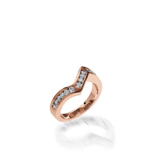 Load image into Gallery viewer, Intrigue Rose Gold, Round Brilliant Diamond Wedding Band

