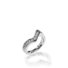 Load image into Gallery viewer, Intrigue White Gold, Round Brilliant Diamond Wedding Band
