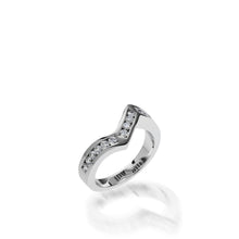 Load image into Gallery viewer, Intrigue White Gold, Round Brilliant Diamond Wedding Band