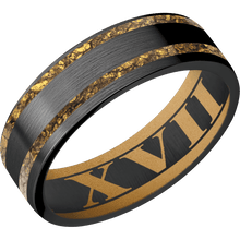 Load image into Gallery viewer, Zirconium + Satin Finish + Gold