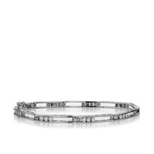 Load image into Gallery viewer, Women's 14 karat White Gold Lines 1.0 Carat Diamond Tennis Bracelet