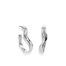 Load image into Gallery viewer, Women's 14 karat White Gold Dallas Hoop Earrings