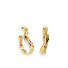 Load image into Gallery viewer, Women&#39;s 14 karat Yellow Gold Dallas Hoop Earrings

