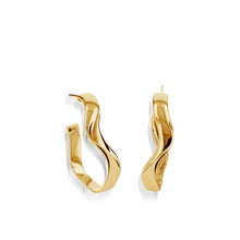 Load image into Gallery viewer, Women's 14 karat Yellow Gold Dallas Hoop Earrings