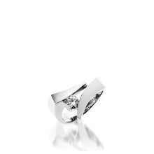 Load image into Gallery viewer, Women's 14-karat White Gold Oyster Diamond Ring