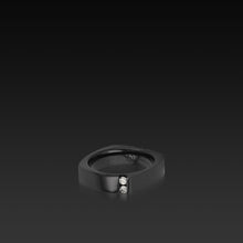 Load image into Gallery viewer, Square Band Black Zirconium with Gemstones