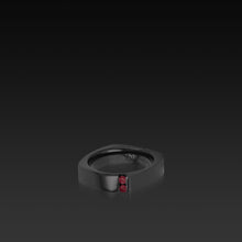 Load image into Gallery viewer, Square Band Black Zirconium with Gemstones