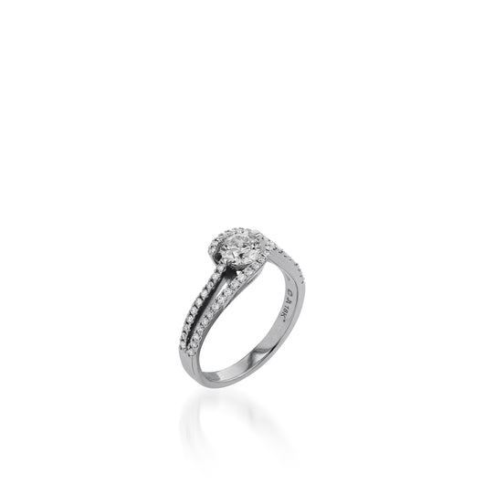 Bellissima Pave Luminaire Half Carat Lab Diamond Ring