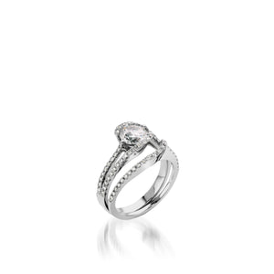 Bellissima Pave Diamond White Gold Engagement Ring
