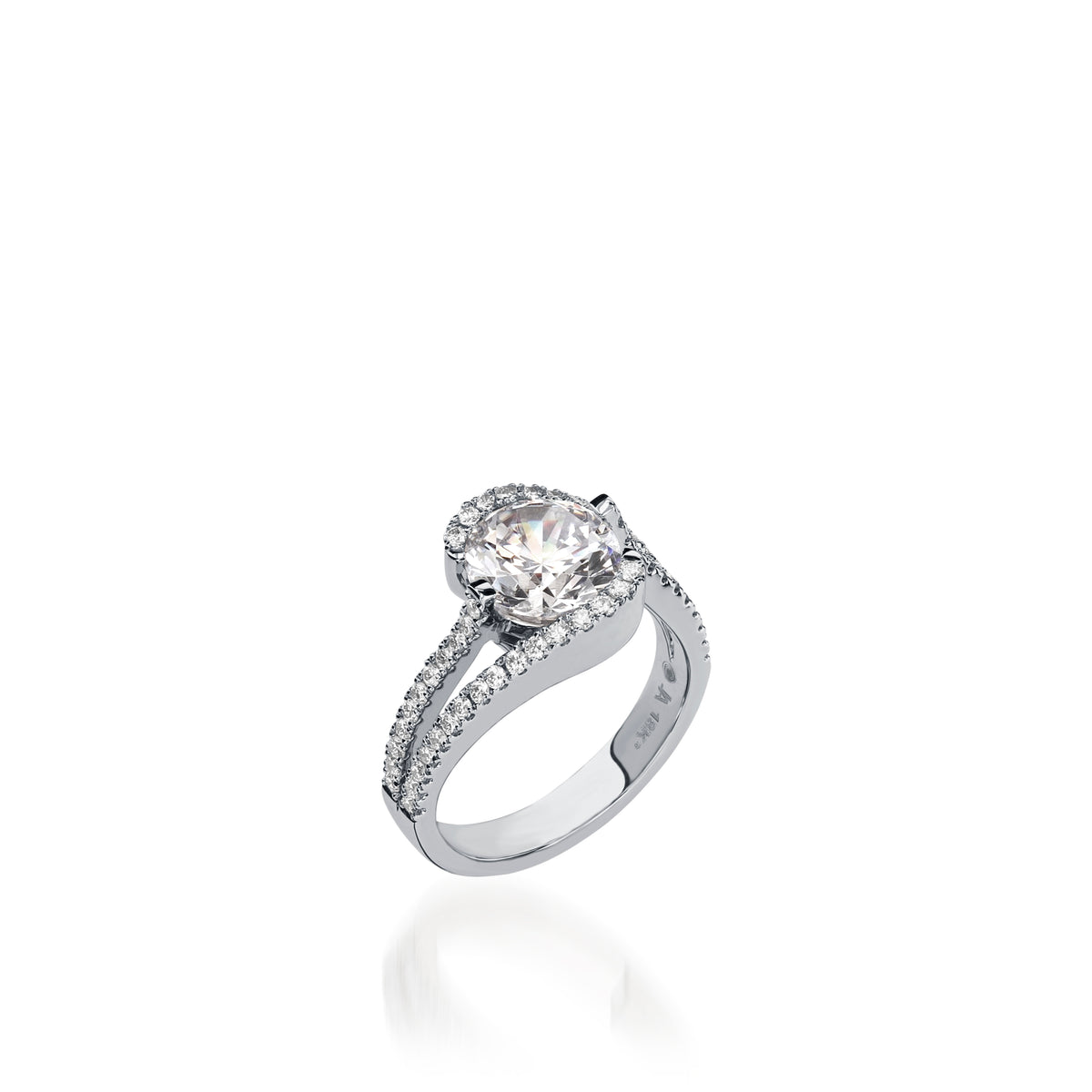 Bellissima Pave Diamond White Gold Engagement Ring – John Atencio
