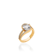 Load image into Gallery viewer, Bellissima Pave Diamond Yellow Gold Engagement Ring