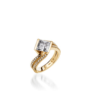 Mystere Yellow Gold Engagement Ring