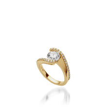Load image into Gallery viewer, Aquarius Yellow Gold Engagement Ring
