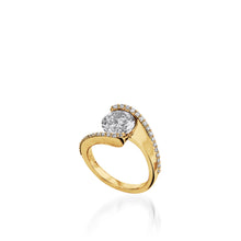 Load image into Gallery viewer, Aquarius Yellow Gold Engagement Ring