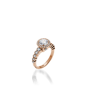Dazzle Rose Gold Engagement Ring with 1 Carat Setting