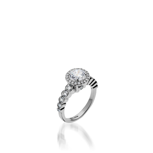 Dazzle White Gold Engagement Ring with 1 Carat Setting