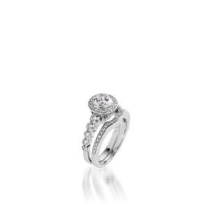 Dazzle White Gold Engagement Ring with 1 Carat Setting