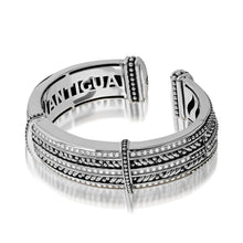 Load image into Gallery viewer, Women's Sterling Silver Apollo Five-Row Diamond Cuff Bracelet