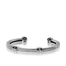 Load image into Gallery viewer, Women&#39;s Sterling Silver Apollo Pave Diamond Cuff Bracelet
