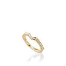 Load image into Gallery viewer, Satin Yellow Gold, Diamond Wedding Band