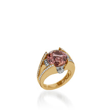 Load image into Gallery viewer, Signature Round Autumn Tourmaline and Diamond Ring
