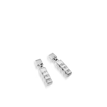 Load image into Gallery viewer, Women's 14 karat White Gold Devotion Diamond Dangle Earrings