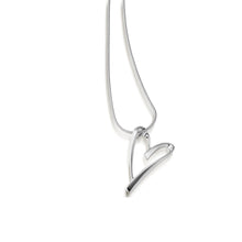 Load image into Gallery viewer, Women's 14 karat White Gold Devotion Heart Pendant Necklace