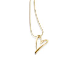 Load image into Gallery viewer, Women's 14 karat Yellow Gold Devotion Heart Pendant Neckace
