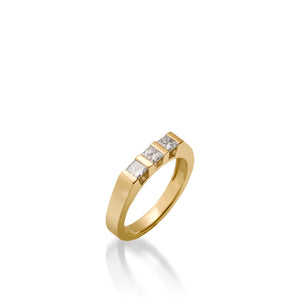 Devotion Three-Stone Diamond Ring