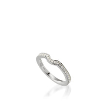 Load image into Gallery viewer, Satin Round White Gold Engagement Ring