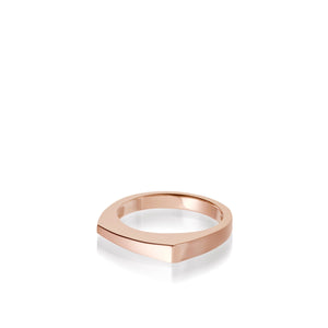 Women's 14 karat Rose Gold Polar Plain Ring
