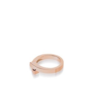 Women's 14 karat Rose Gold Pivot Plain Ring