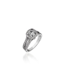 Load image into Gallery viewer, Chiffon Round White Gold Engagement Ring