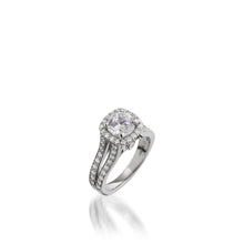 Load image into Gallery viewer, Chiffon Round White Gold Engagement Ring