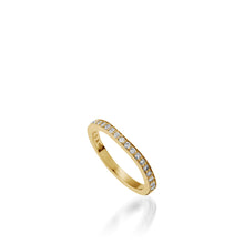 Load image into Gallery viewer, Chiffon Yellow Gold, Diamond Wedding Band