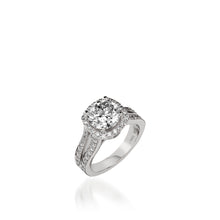 Load image into Gallery viewer, Chiffon Round White Gold Engagement Ring