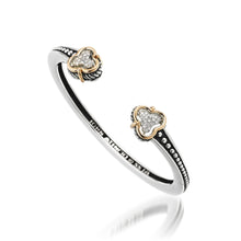 Load image into Gallery viewer, Women's Sterling Silver and 14 karat Rose Gold Apollo Pave Cuff