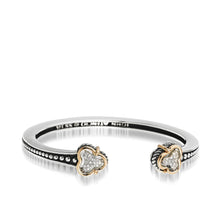 Load image into Gallery viewer, Women's Sterling Silver and 14 karat Rose Gold Apollo Pave Cuff