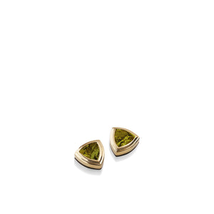Women's Sterling Silver and 14 karat Yellow Gold Arrivo Peridot Earrings