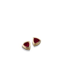 Load image into Gallery viewer, Women's Sterling Silver and 14 karat Yellow Gold Arrivo Rhodolite Garnet Earrings