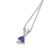 Load image into Gallery viewer, Pinnacle Gemstone Pendant Necklace with Pave Diamonds