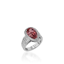 Load image into Gallery viewer, Signature Pink Tourmaline and Pave Diamond Ring