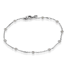 Load image into Gallery viewer, Women's 14 karat White Gold Confetti Diamond Bracelet