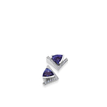 Load image into Gallery viewer, Pinnacle Gemstone Stud Earrings with Pave Diamonds
