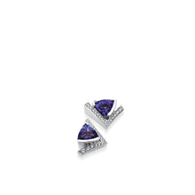 Load image into Gallery viewer, Pinnacle Gemstone Stud Earrings with Pave Diamonds