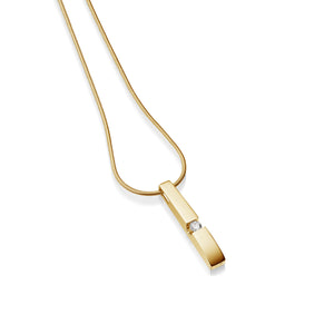 Women's 14 karat Yellow Gold Originate Diamond Pendant Necklace